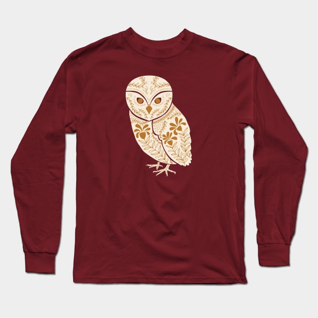 Dark Omens Owl - Ghost Long Sleeve T-Shirt by Amicreative